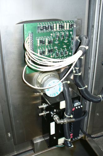 Close-up of a UV controller circuit board