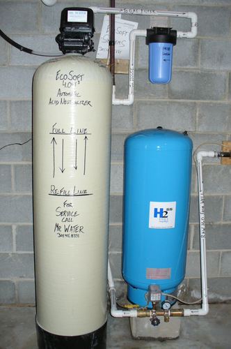 EcoSoft acid neutralizer with a pressure tank