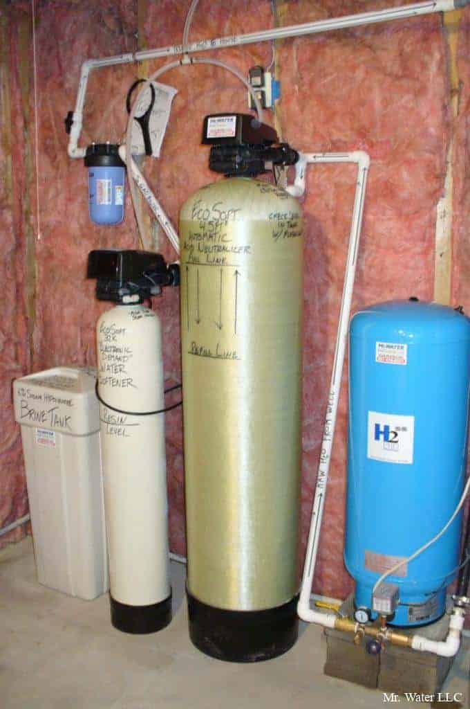 Heavy Duty Acid Neutralizer and Water Softener combination system installed by Mr. Water LLC