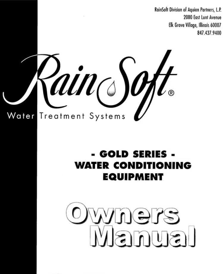 RainSoft Gold Series AQC75T softener owners manual