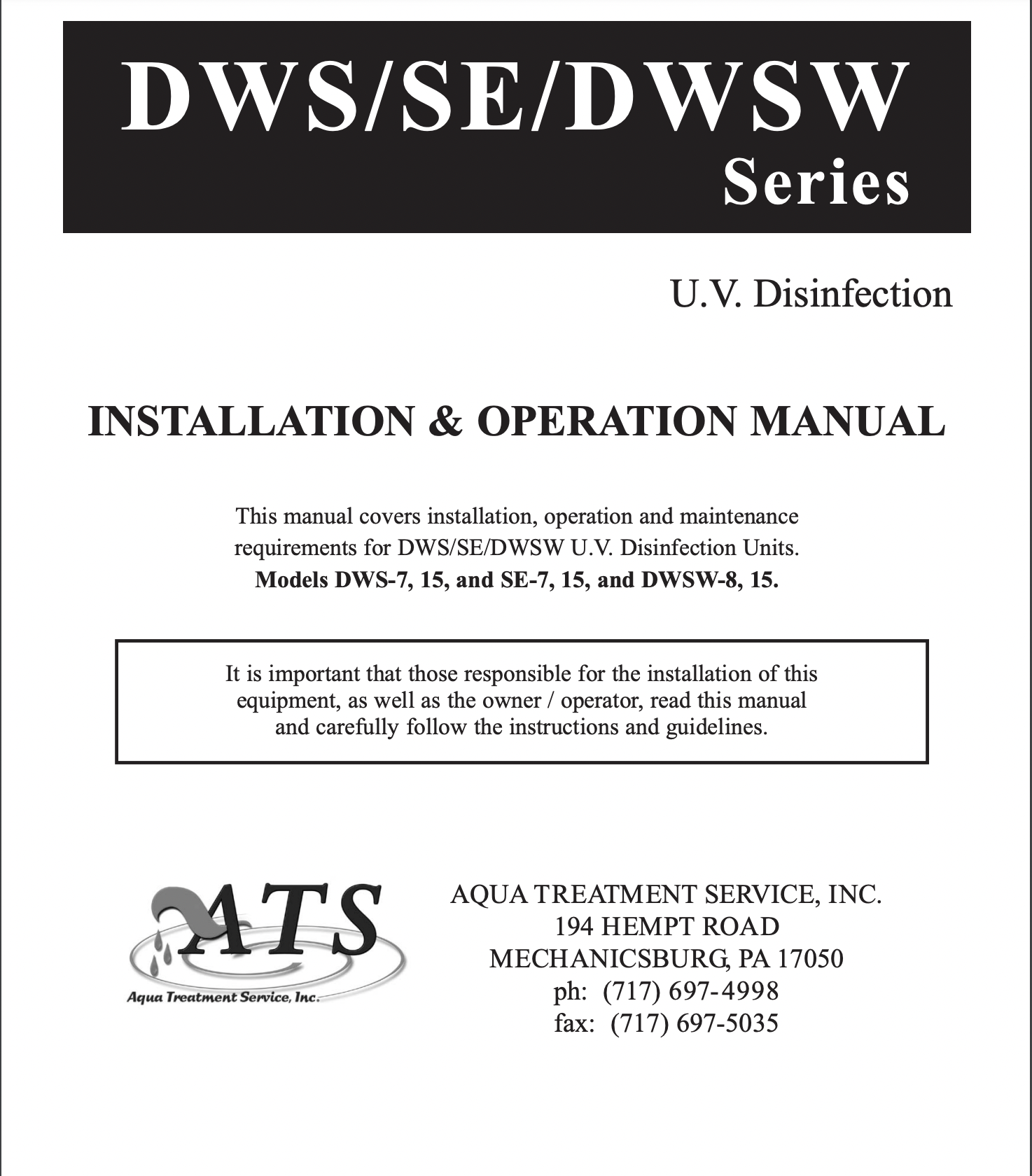 DWS/SE/DWSW Series