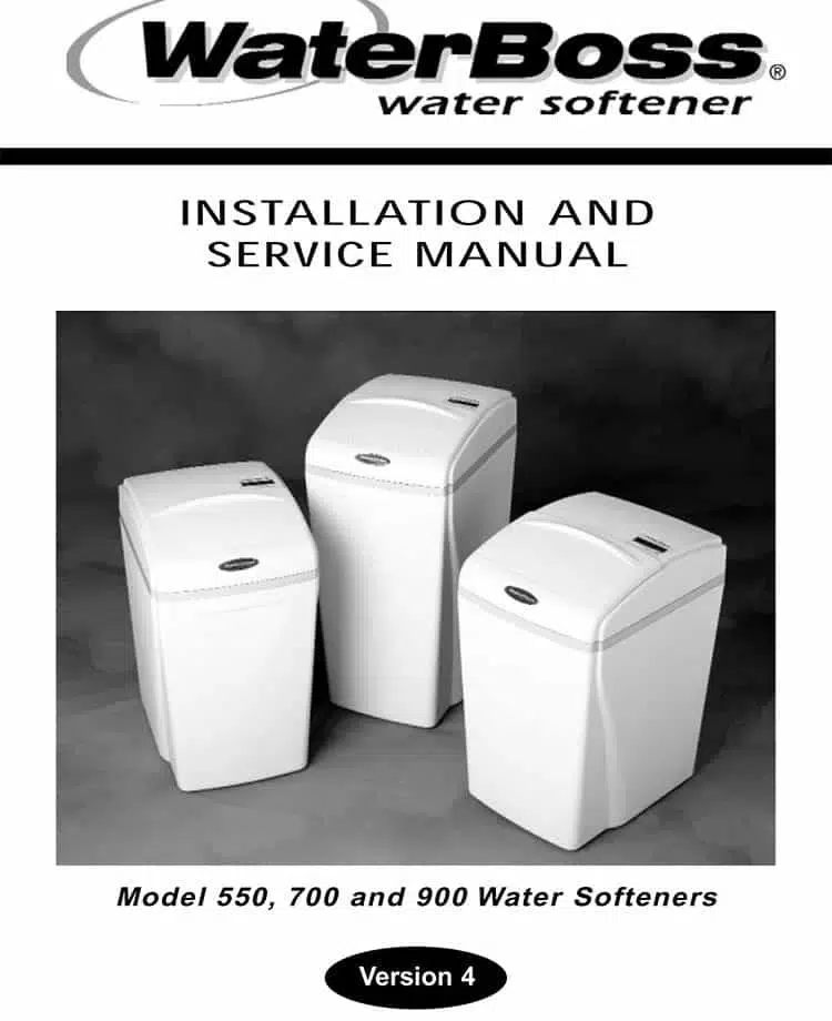WaterBoss-V4 owners manual