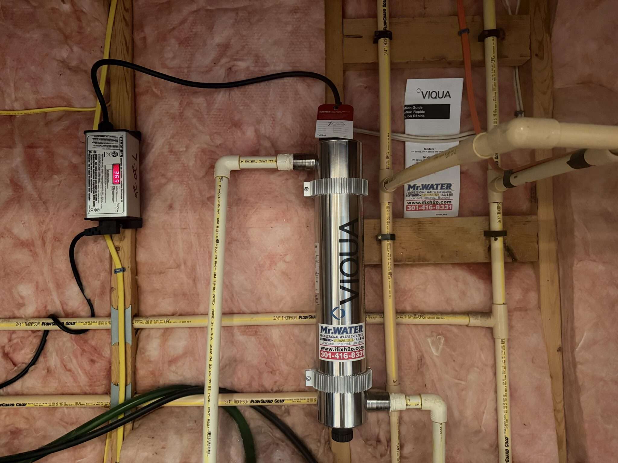 18 GPM Viqua Ultraviolet Light installed by Mr. Water LLC